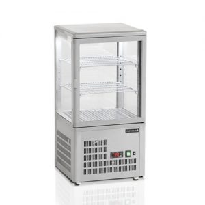 Gebaksvitrine Tefcold - 2 roosters - grijs