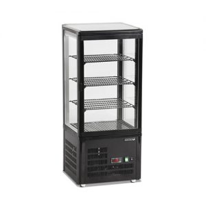 Gebaksvitrine Tefcold - 3 roosters - zwart