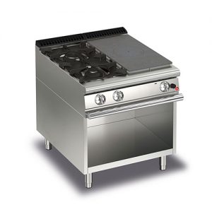 Doorkookplaat + 2-pits (links) Baron Queen 7