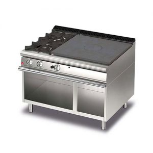 Doorkookplaat + 2-pits (rechts) Baron Queen 7