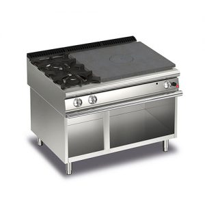 Doorkookplaat + 2-pits (links) Baron Queen 9