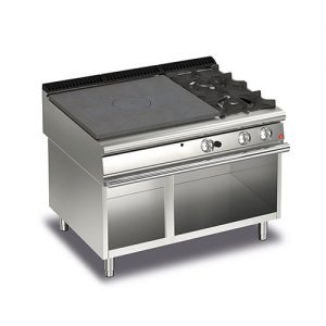 Doorkookplaat + 2-pits (links) Baron Queen 9